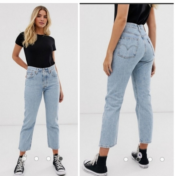 NEW Levi's 501 Original High Rise Cropped Jeans - Picture 8 of 10